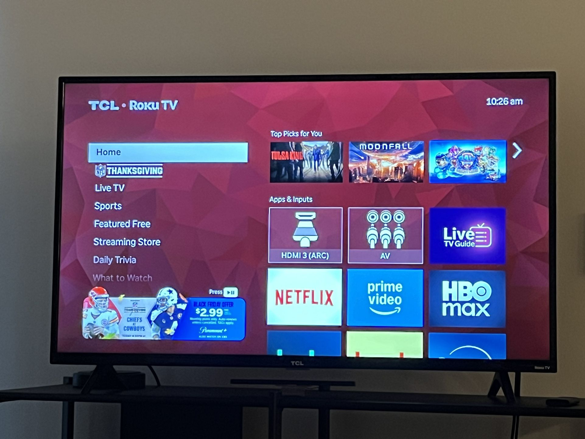 TCL Roku 43” TV