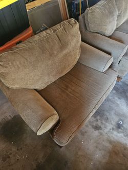 Comfy couch and oversized chair