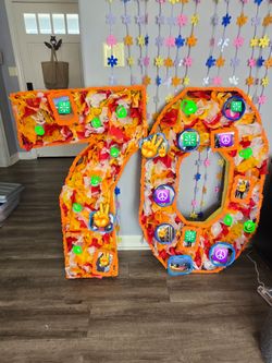 70 years bday hippie retro party decorations