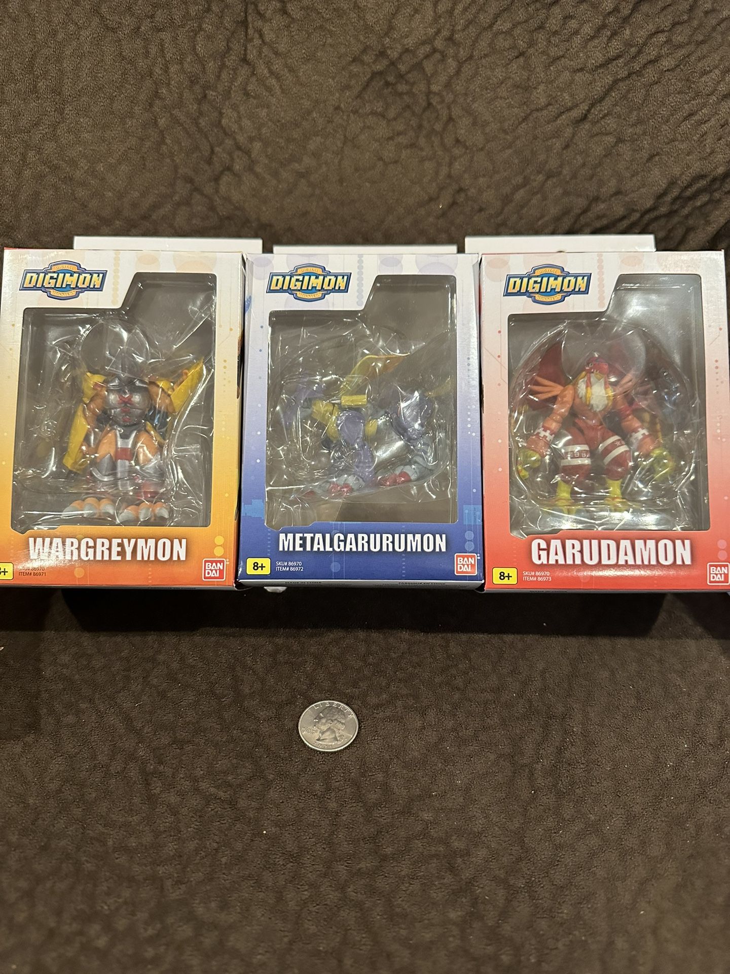 Digimon Shodo 3.5” WarGreymon, Garudamon, Metal Garurumon Action Figures from Bandai