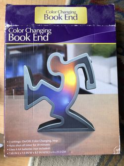 Color changing accent piece, book end