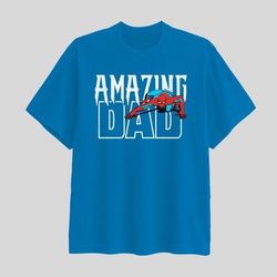 Marvel Spider-Man "Amazing Dad" Graphic Tee - Blue XXL