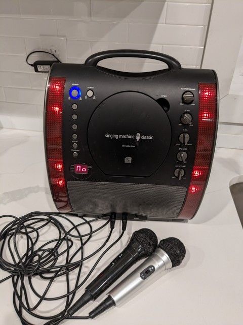 Singing Machine Karaoke Machine For Beginners With 2 Mikes