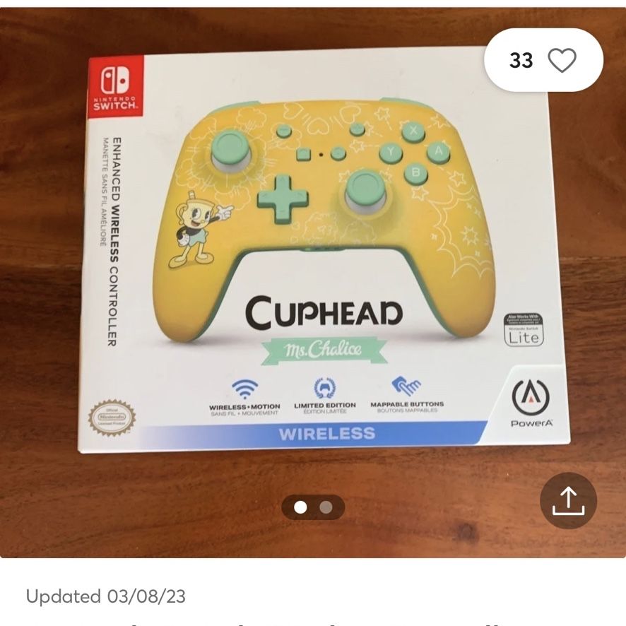 Ms Chalice Cuphead Switch Controller Nintendo Switch Wireless