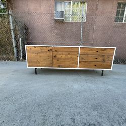 West Elm Mid Century Modern Media Console Entertainment Center Tv Stand Cabinet Sideboard Credenza.