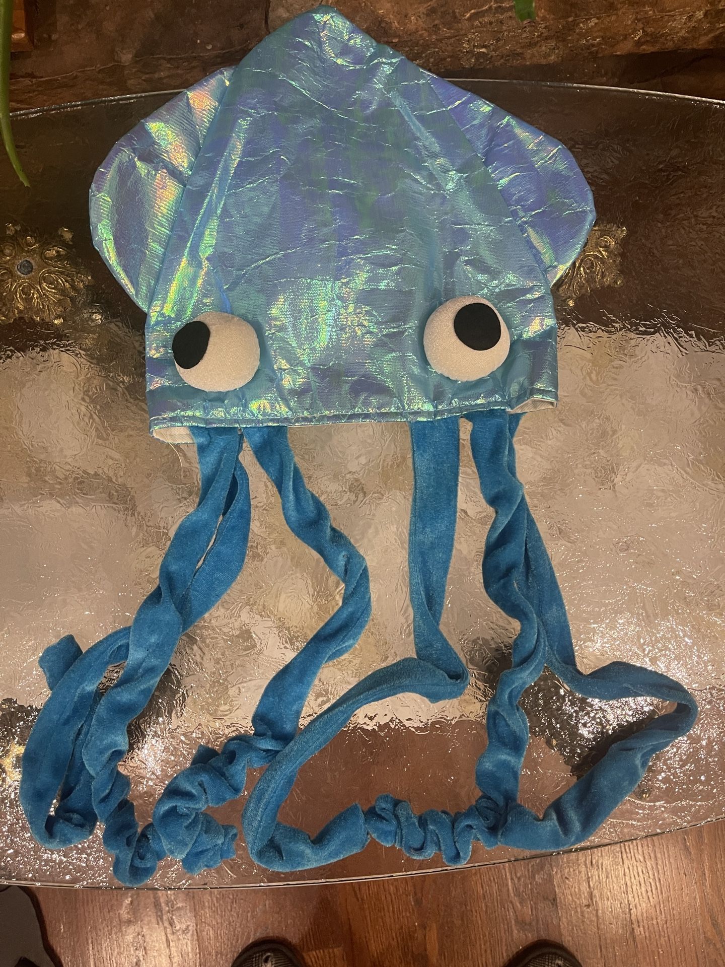 Squid Hat - Funny Fun and Crazy Hats in Many Styles - Funny Party Hats (Shiny Blue Squid Hat)