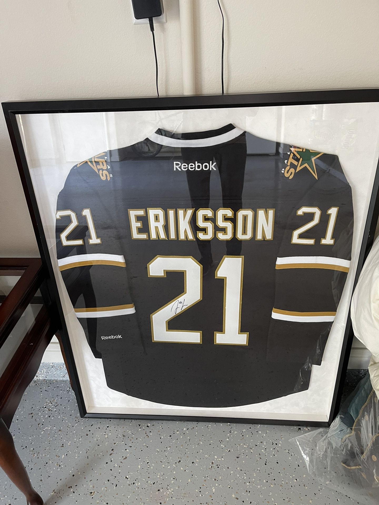 Framed Autographed Eriksson Jersey 