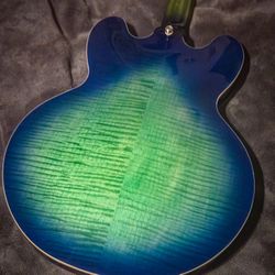 Epiphone 335 Dot AM Aquamarine Burst electric guitar By Gibson