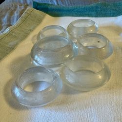 Eight Glass Napkin Rings