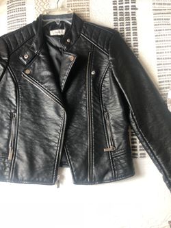 Black leather jacket