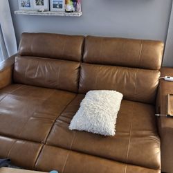 Leather Recliner Couch 