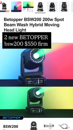 2 BETOPPER bsw200 wash beam spot