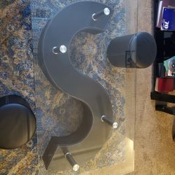 Glass Coffee Table And Stools