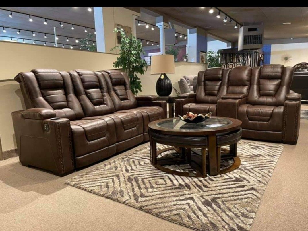 ⭐ Owners Box Thyme Power Reclining Living Room Set Sofa Loveseat. Delivery Available
