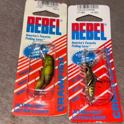 Rebel Peewee Crankbait  Crawfad And Cricket Hopper
