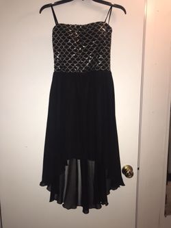 Black and gold dress