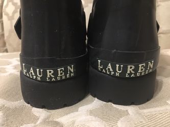 Ralph Lauren women’s mora ll new black rain boots