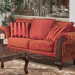 ROYAL RED SOFA! OTHER COUCH AND LOVE SEAT DEALS HERE