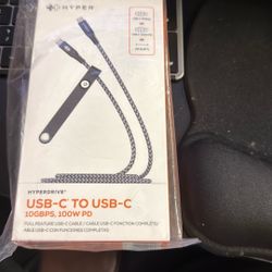 HyperDrive USB C to USB C Cable (6ft/2M) - 100W Power Delivery, 10Gbps Data Transfer, Video Output, Emark Smart Chip