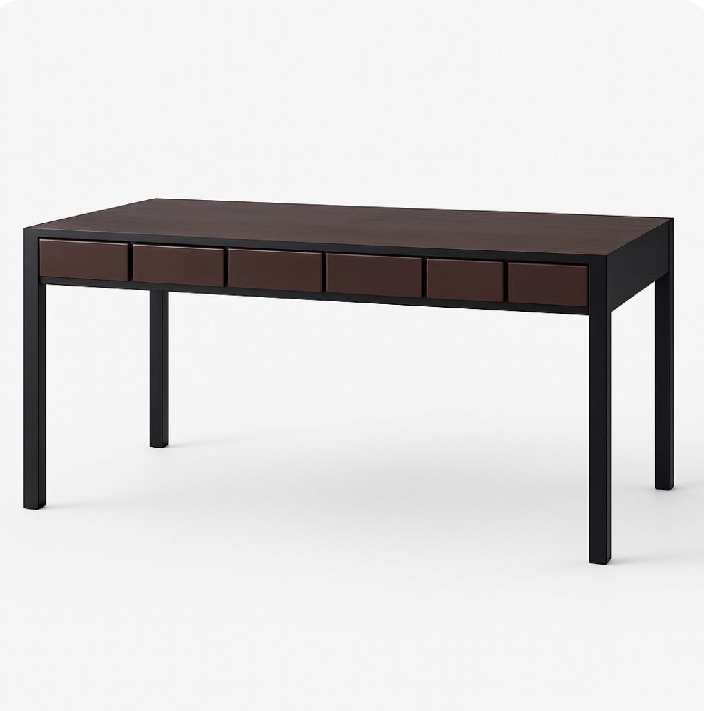 Console Table With Leather Drawers 