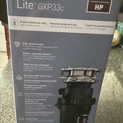 Moen Garage Disposal 1/3hp