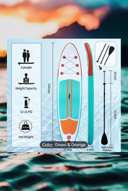 New In Box Inflatable Paddleboard Sup Paddle Board Kayak Surf Board 