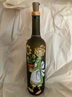 Hand painted bottle