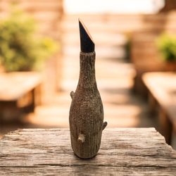 Faux Wood wine bottle with stopper