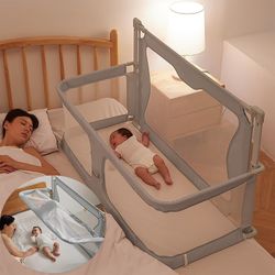 NEW 3-in-1 Baby Co-Sleeper / Bedside Crib – Gray