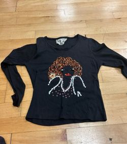 Vintage Catch A Guy Long Sleeve African American Image Shirt