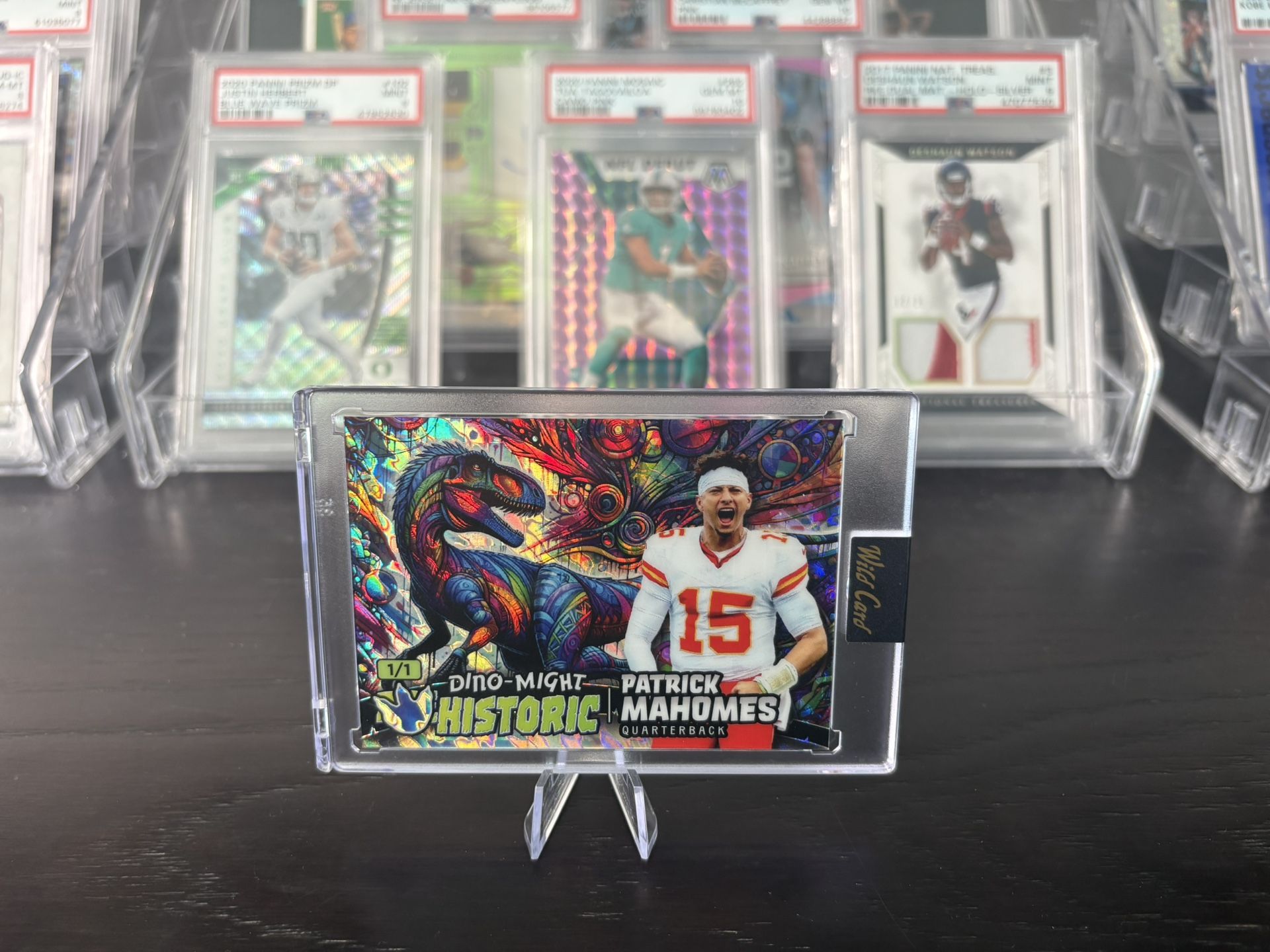🔥 1 of 1 Patrick Mahomes “Dino Might” Wild Card – Super Rare 🔥
