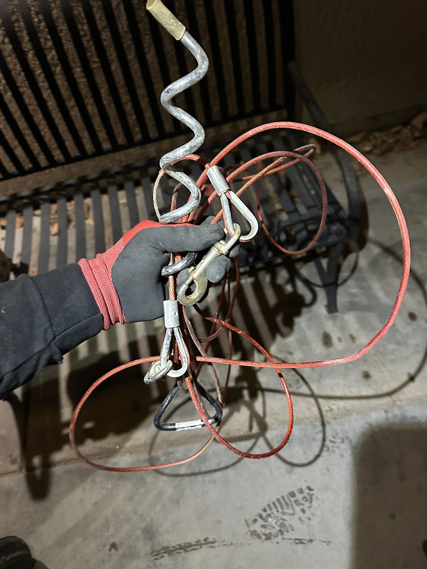 Dog Chain Dog Cable For Dirt Or Grass