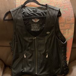 Leather Woman’s Harley Davidson Vest