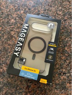MAGEASY Designed for iPhone Air 6.5" Thin Case - Super Lightweight, 0.7mm Ultra Thin, Compatible with MagSafe, Anti-Fingerprint - Lyte M (Ash)