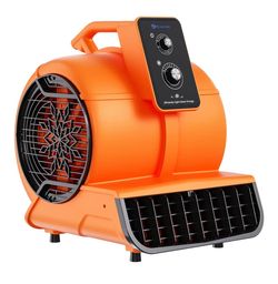 1/2 HP 2600 CFM Portable Blower Fan, Floor Fan, Carpet Dryer, Floor Dryer, 3-Speed, 4 Adjustable Angles, Timer,