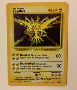 Zapdos Holo Rare Pokémon Base Set