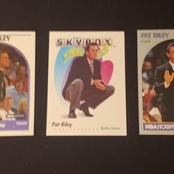 Pat Riley Lakers Basketball Card lot of 3