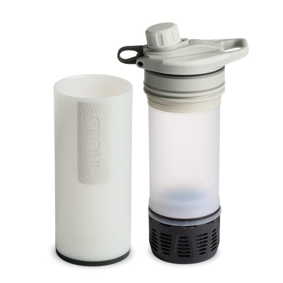 GRAYL GeoPress 24 oz Water Purifier Bottle - Filter for Hiking, Camping, Survival, Travel