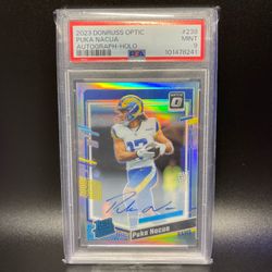 2023 Panini Donruss Optic - Puka Nacua #238 Optic Holo  Autographs /150 PSA 9