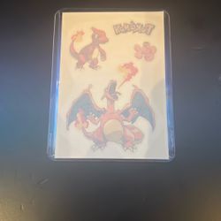 Pokémon 1995,1996 Merlin collectibles tattoos charizard tattoo sheet ( grade able) fresh from pack