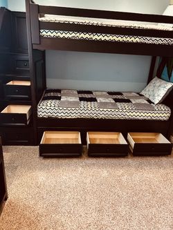 Dark Mahogany Bunk Beds