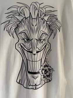 🃏🌴 Tiki Joker–Inspired Black & White Art T-Shirt – https://offerup.com/redirect/?o=Sm9lT2Nob2EuY29t – Large