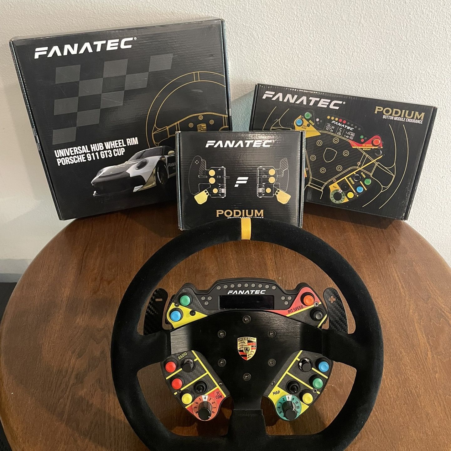 Fanatec Porsche 911 GT3 R (suede) Podium Steering Wheel for Sale 