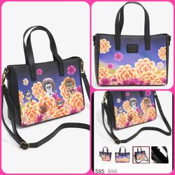 Disney Loungefly Coco Bag Tote Purse - black, colorful