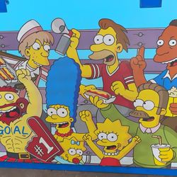 Large SIMPSONS Metal Sign - Backdrop 3' x 3'