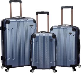 Rockland London 3-Piece Hardside Luggage Set – Blue