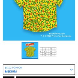 gumby and pokey men's shirt. size medium mens