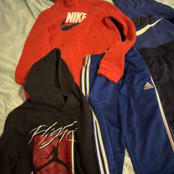Kids Nike Adidas Hoodie Track Pants Lot boys size 7