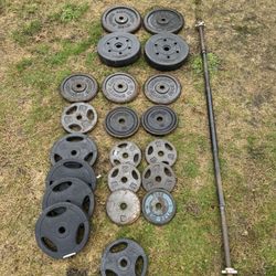 Weight Plates And Bar