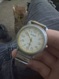 silver gold watch